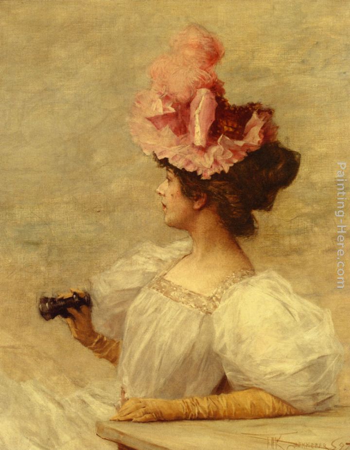 Woman With Opera Glasses painting - Frederick Hendrik Kaemmerer Woman With Opera Glasses art painting Woman With Opera Glasses painting - Frederick Hendrik Kaemmerer Woman With Opera Glasses art painting